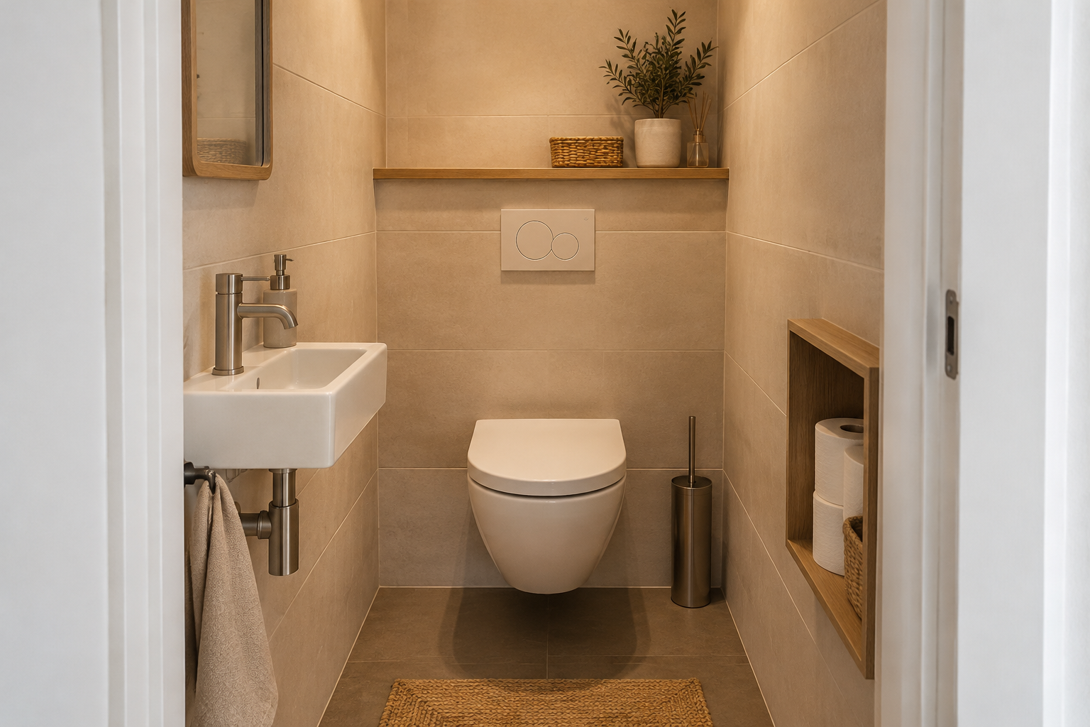 Een klein toilet renoveren: zo wint u ruimte en gebruiksgemak